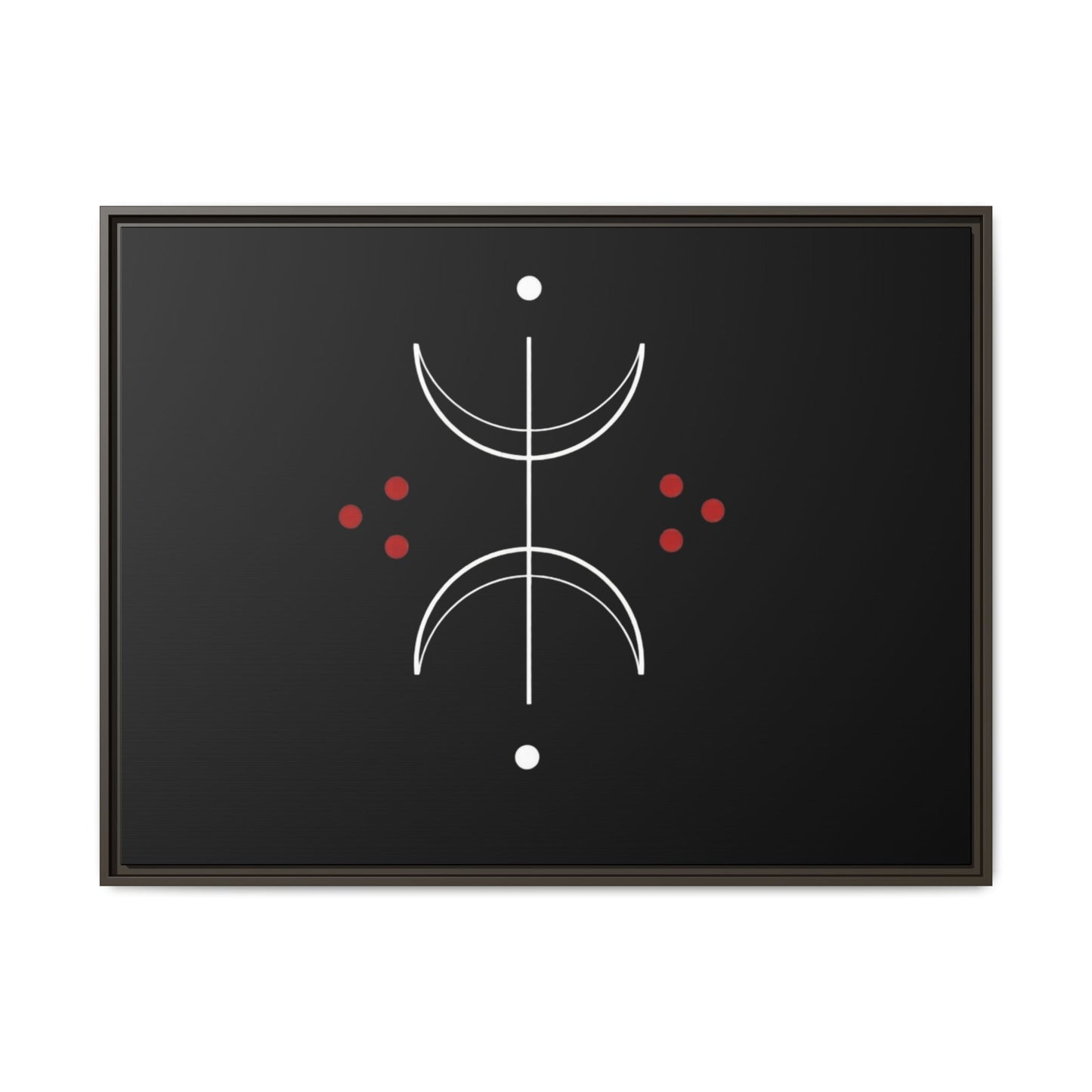 Minimalist Crescent Moon Wall Art — Matte Framed Canvas