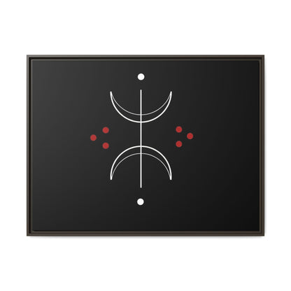 Minimalist Crescent Moon Wall Art — Matte Framed Canvas