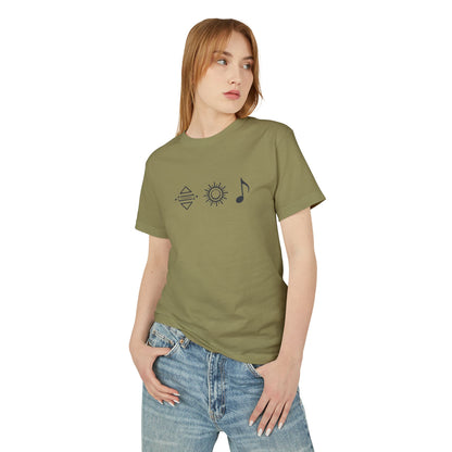 T-shirt en coton à logo Bonorial minimaliste — Soleil, rythme et équilibre