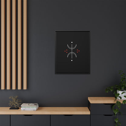 Minimalist Crescent Moon Wall Art — Matte Framed Canvas