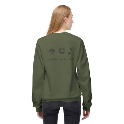 Sweat-shirt col rond Sunrise Balance — « Énergie Rythme Équilibre »