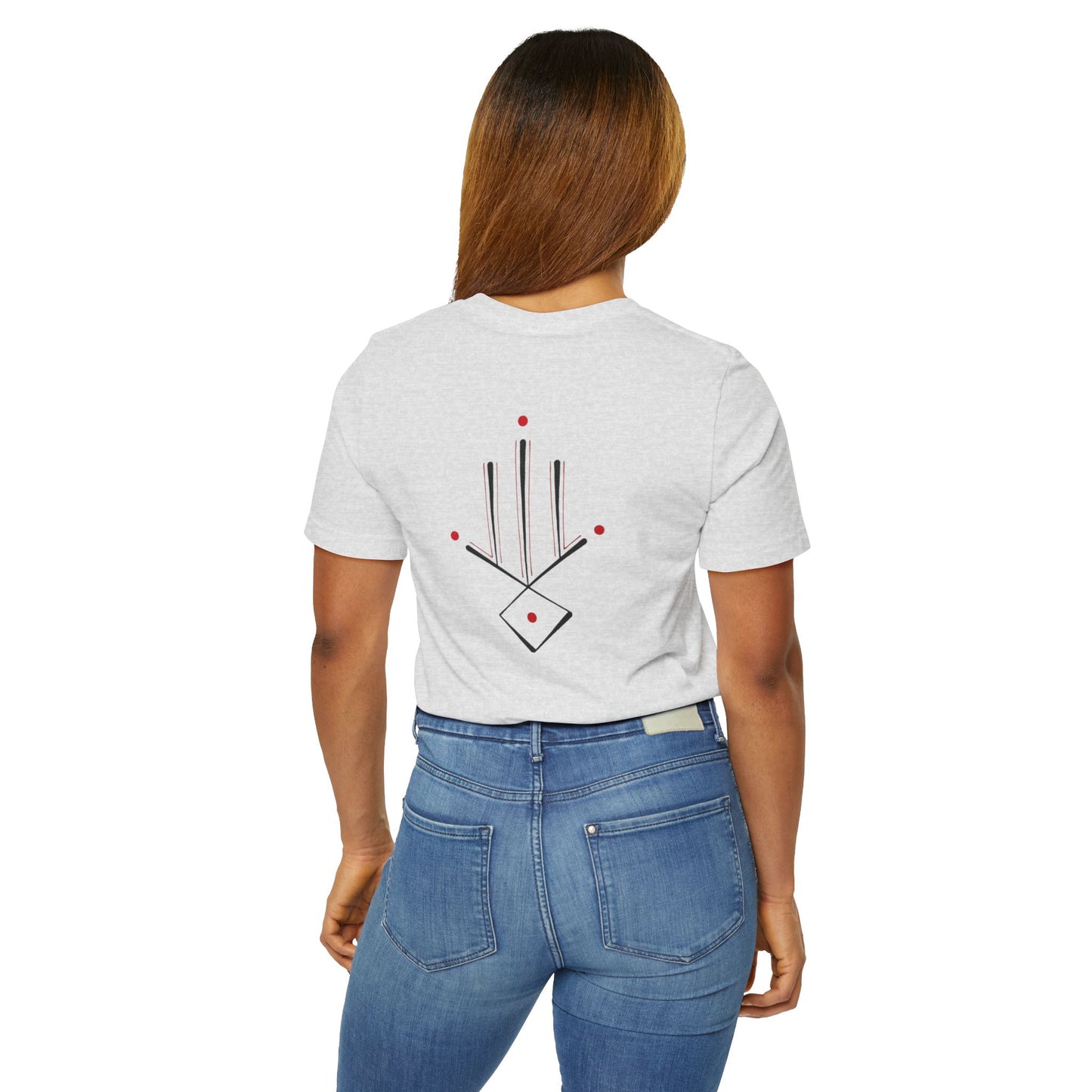 Minimal Geometric T‑Shirt — Abstract Line & Dot Design