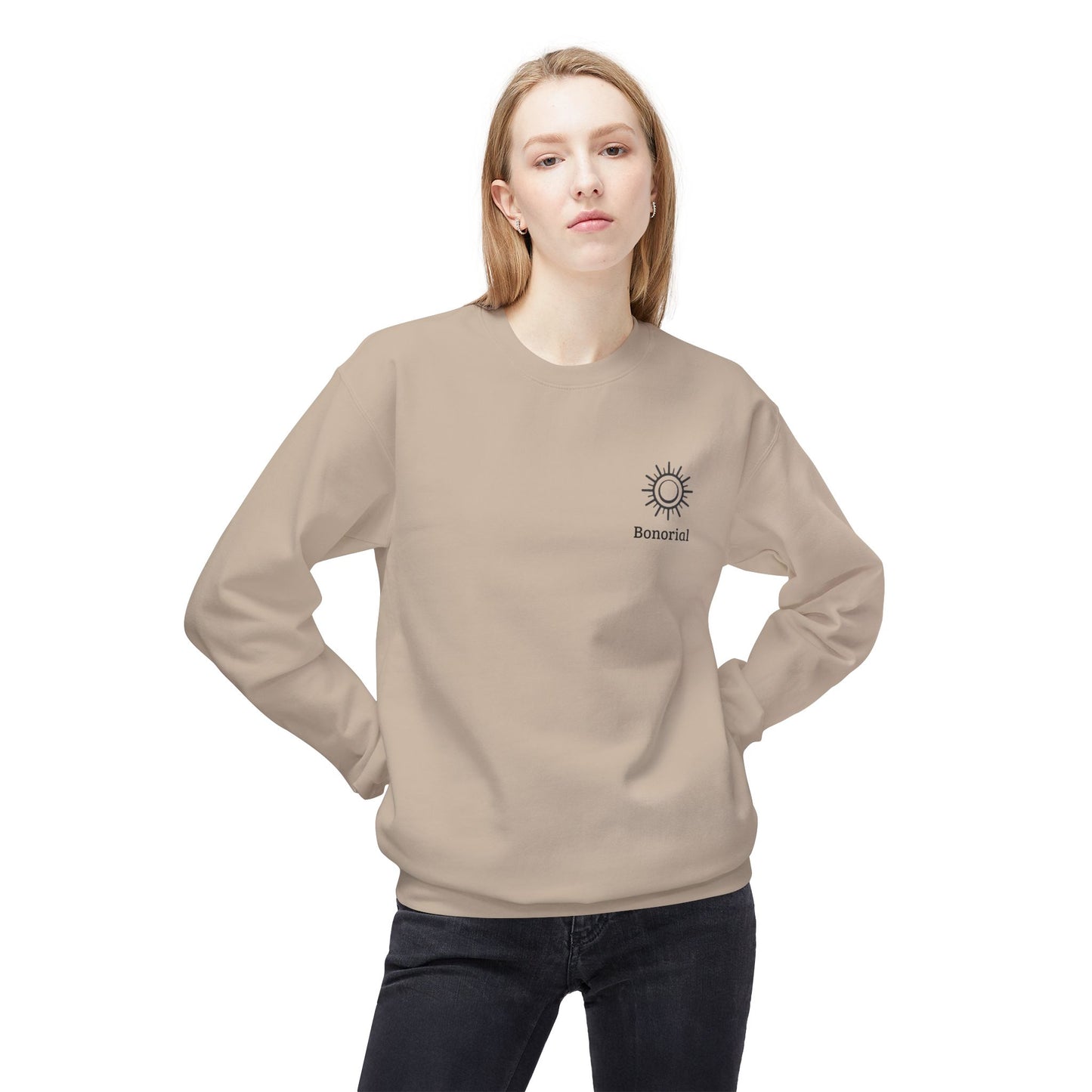 Sweat-shirt col rond Sunrise Balance — « Énergie Rythme Équilibre »