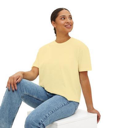 Bonorial Boho t-shirt graphique coupe boxy — haut court décontracté pour femme