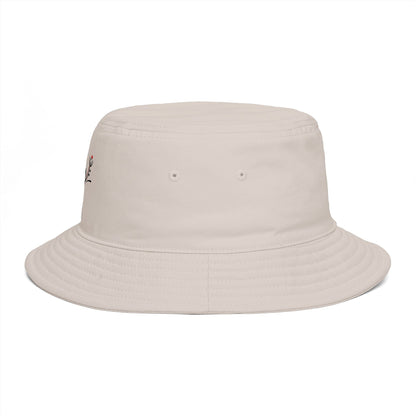 Embroidered Minimal Rose Bucket Hat — Elegant Floral Sun Hat