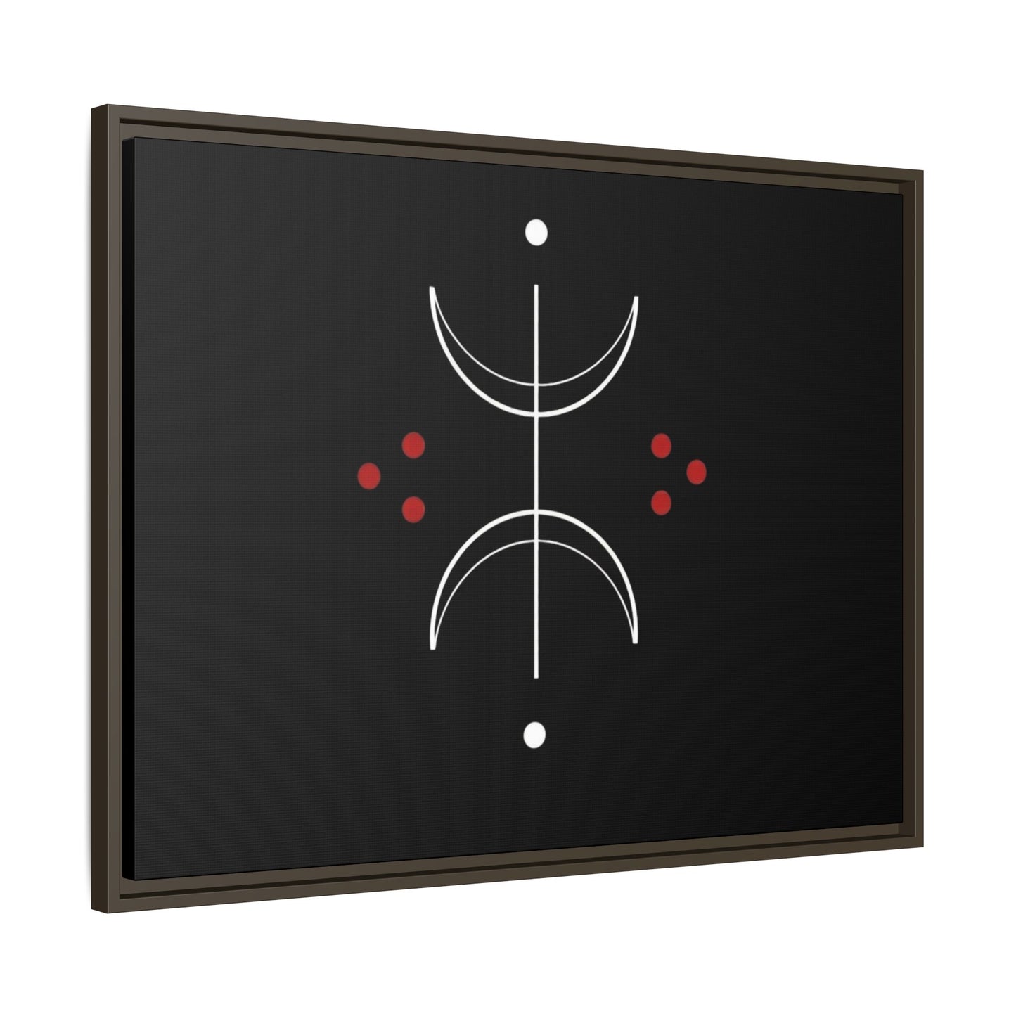 Minimalist Crescent Moon Wall Art — Matte Framed Canvas