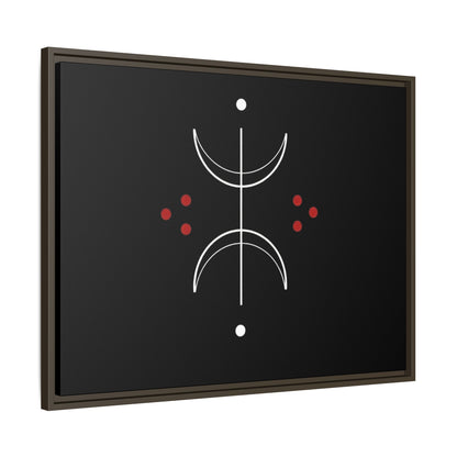 Minimalist Crescent Moon Wall Art — Matte Framed Canvas