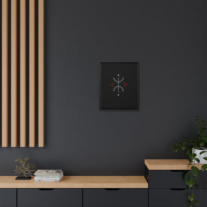 Minimalist Crescent Moon Wall Art — Matte Framed Canvas