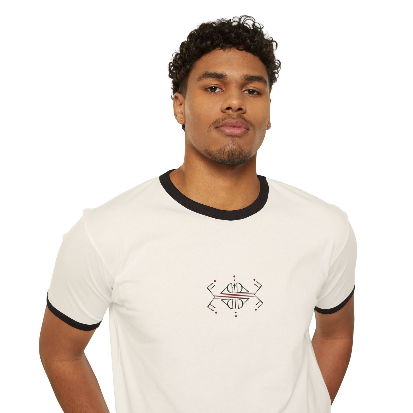 Bonorial Geometric Logo Ringer T-Shirt