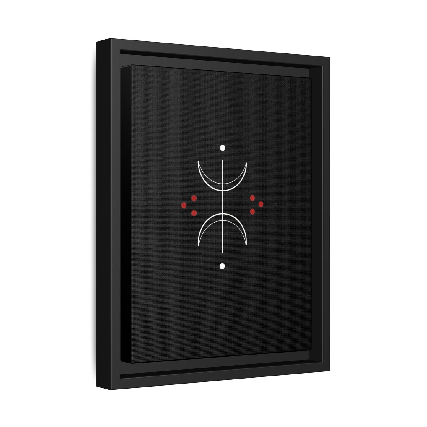 Minimalist Crescent Moon Wall Art — Matte Framed Canvas