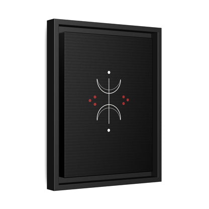 Minimalist Crescent Moon Wall Art — Matte Framed Canvas
