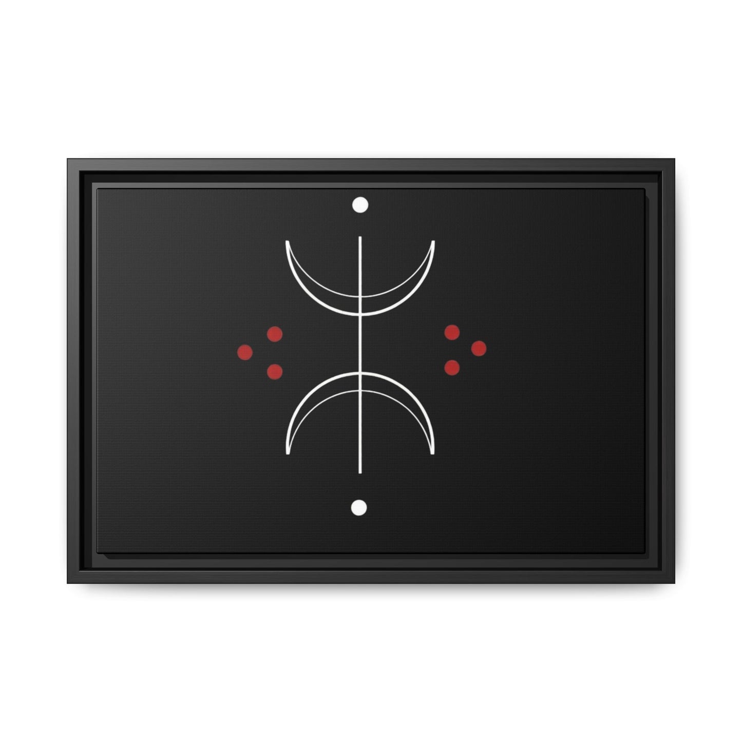 Minimalist Crescent Moon Wall Art — Matte Framed Canvas
