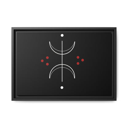 Minimalist Crescent Moon Wall Art — Matte Framed Canvas
