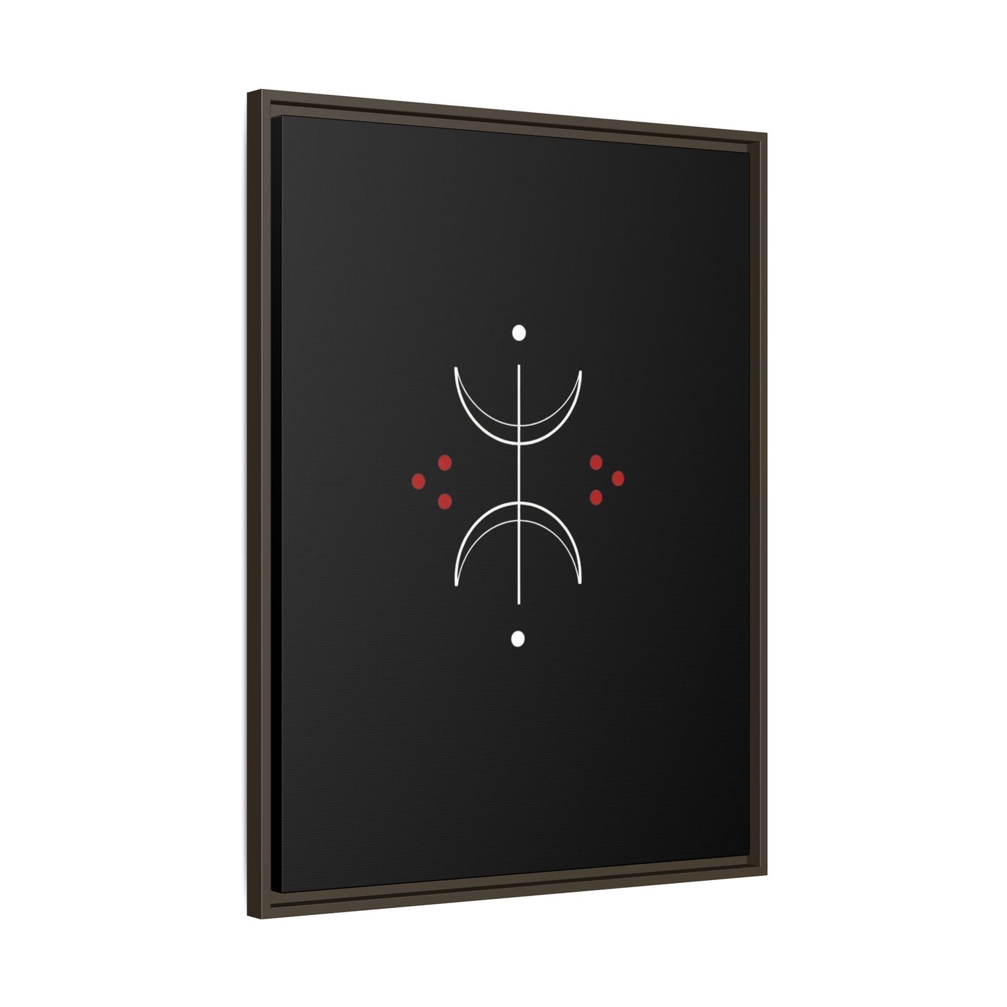 Minimalist Crescent Moon Wall Art — Matte Framed Canvas