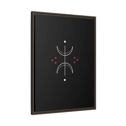 Minimalist Crescent Moon Wall Art — Matte Framed Canvas