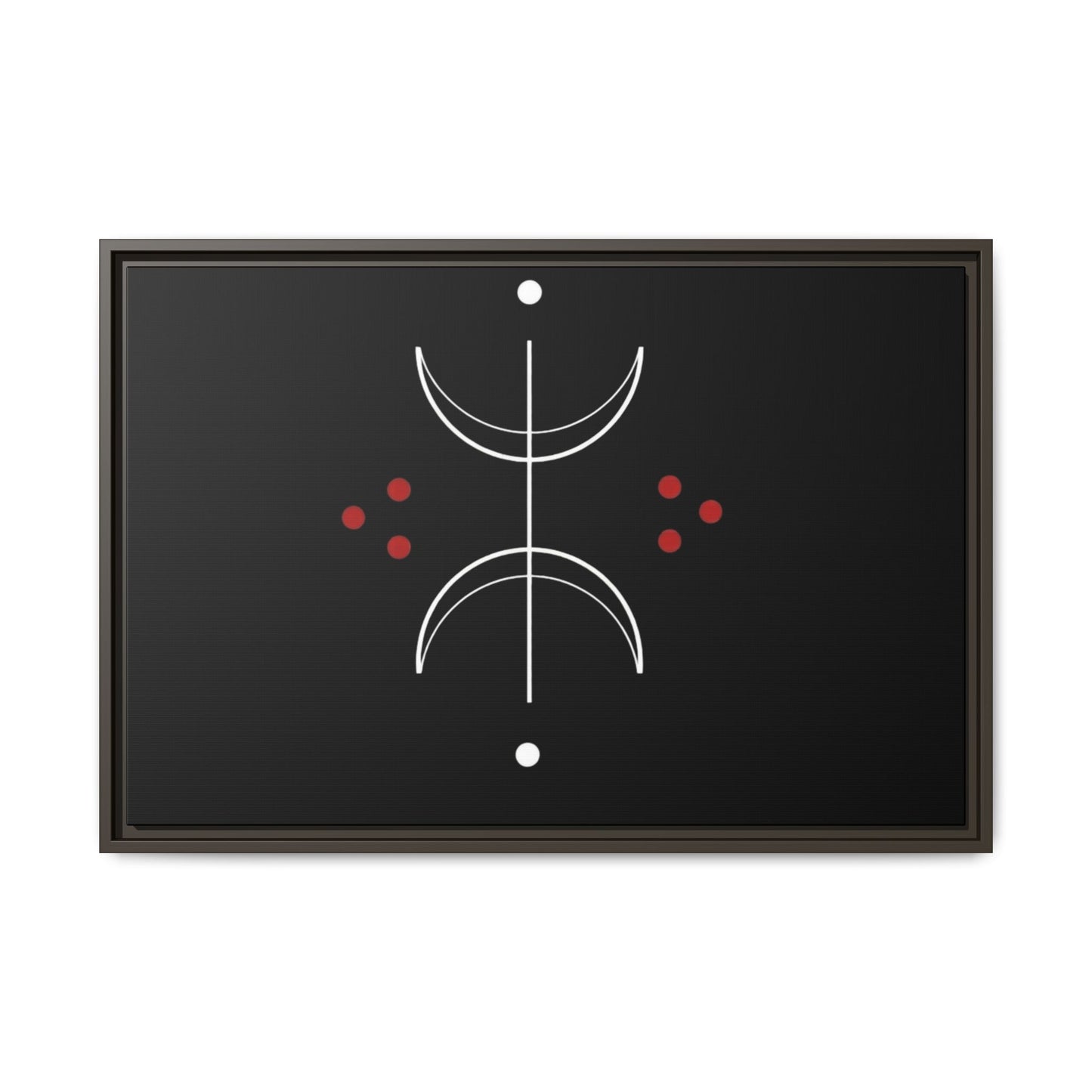 Minimalist Crescent Moon Wall Art — Matte Framed Canvas