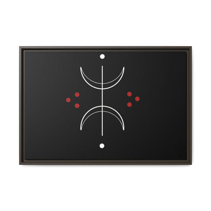 Minimalist Crescent Moon Wall Art — Matte Framed Canvas
