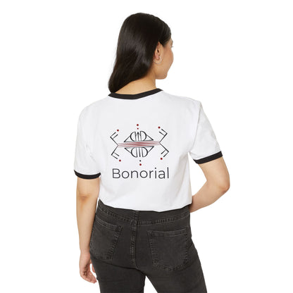 Bonorial Geometric Logo Ringer T-Shirt