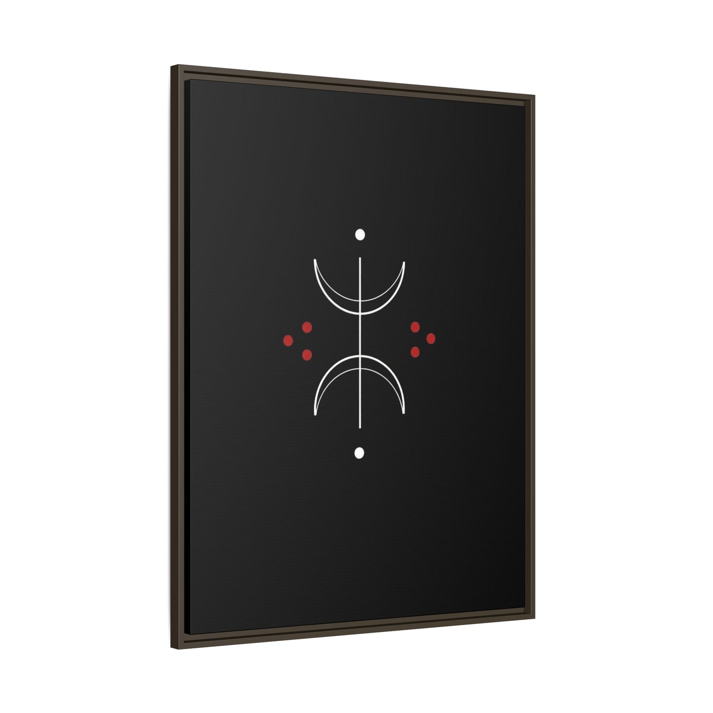 Minimalist Crescent Moon Wall Art — Matte Framed Canvas