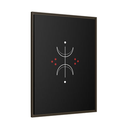Minimalist Crescent Moon Wall Art — Matte Framed Canvas