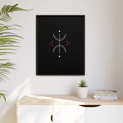 Minimalist Crescent Moon Wall Art — Matte Framed Canvas