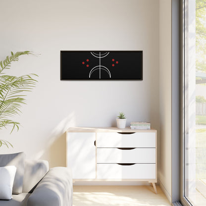 Minimalist Crescent Moon Wall Art — Matte Framed Canvas