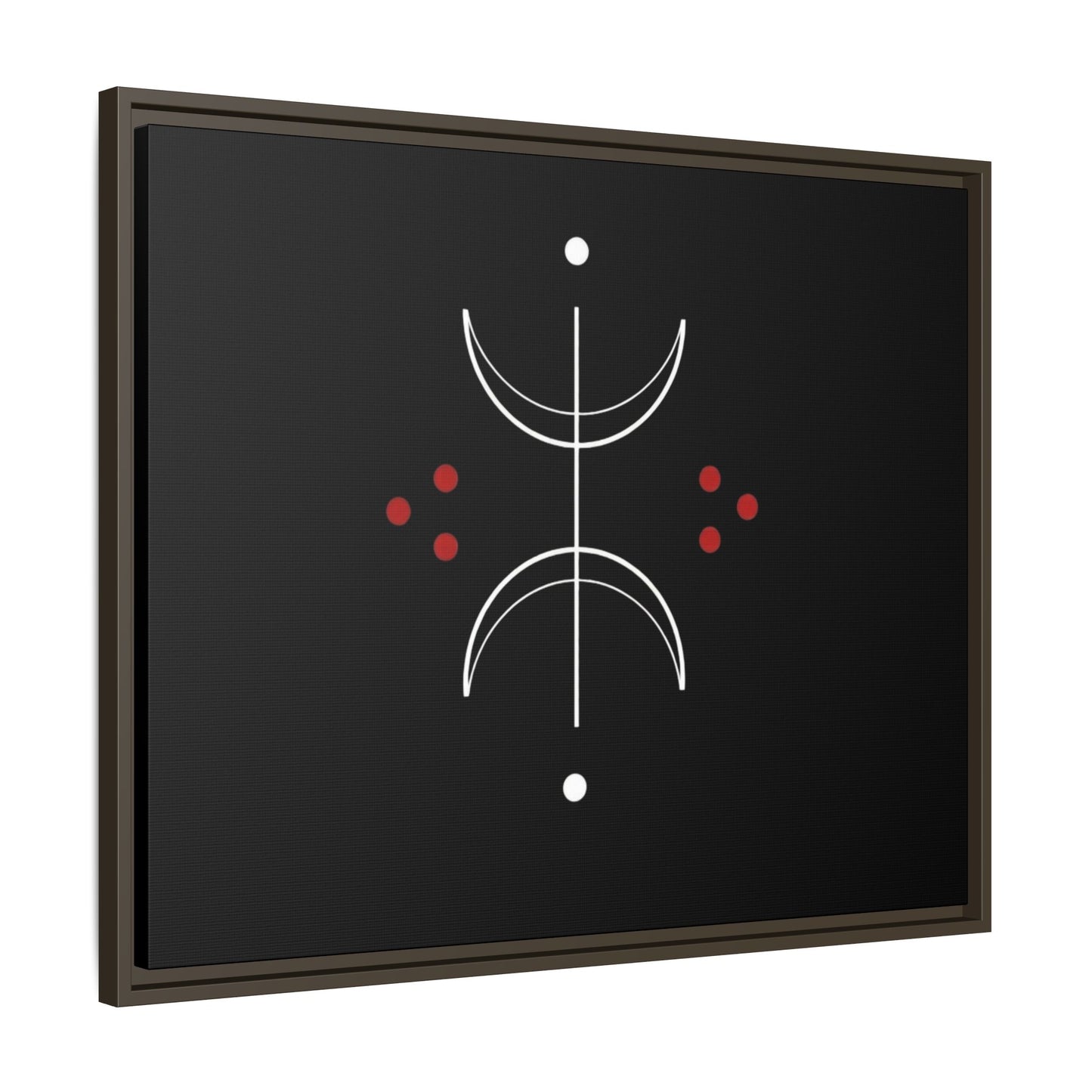 Minimalist Crescent Moon Wall Art — Matte Framed Canvas