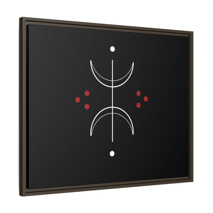 Minimalist Crescent Moon Wall Art — Matte Framed Canvas
