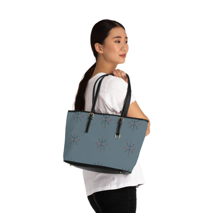 Sac bandoulière minimaliste géométrique en cuir PU — Cabas crème