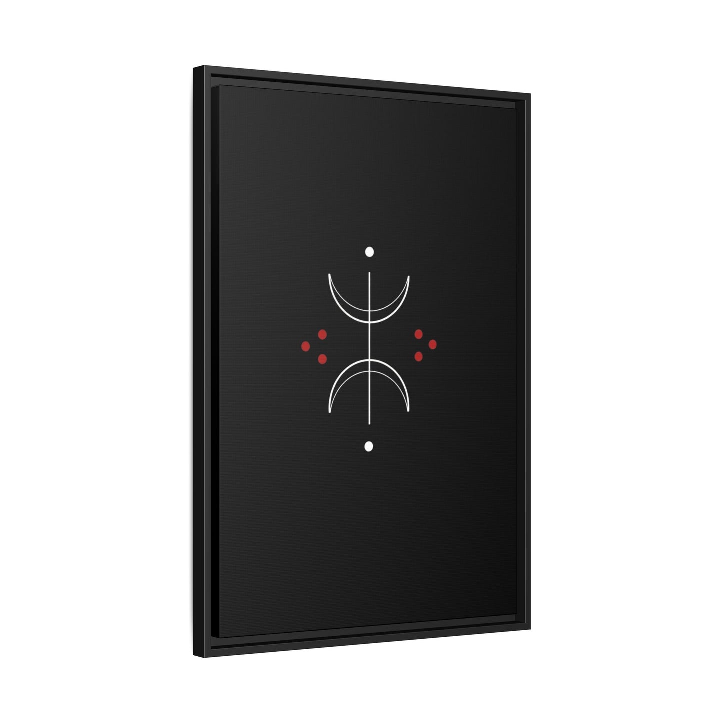 Minimalist Crescent Moon Wall Art — Matte Framed Canvas
