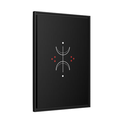 Minimalist Crescent Moon Wall Art — Matte Framed Canvas