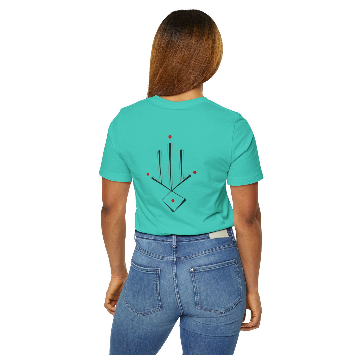 Minimal Geometric T‑Shirt — Abstract Line & Dot Design