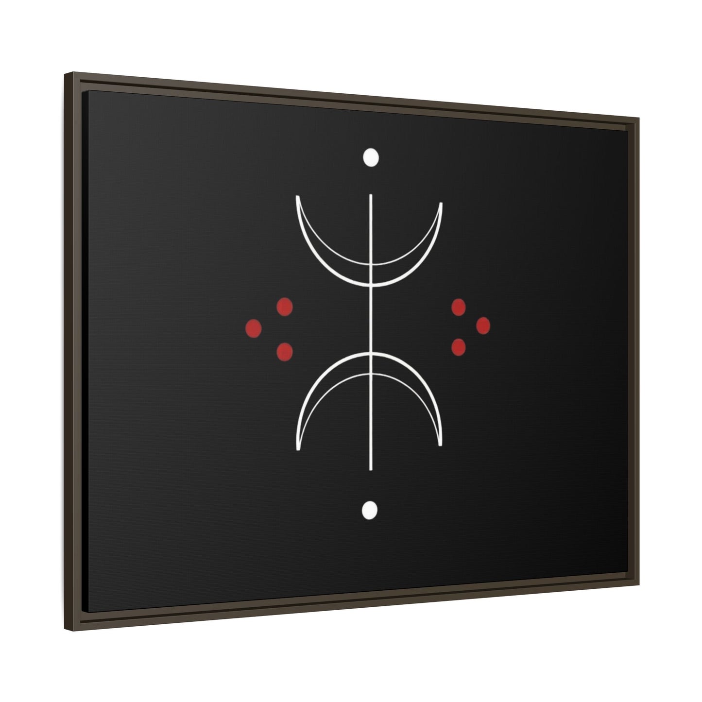 Minimalist Crescent Moon Wall Art — Matte Framed Canvas