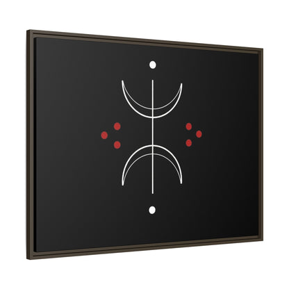 Minimalist Crescent Moon Wall Art — Matte Framed Canvas
