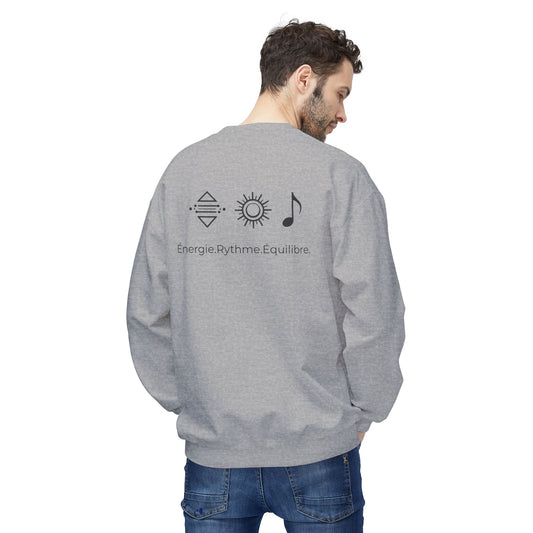 Sweat-shirt col rond Sunrise Balance — « Énergie Rythme Équilibre »