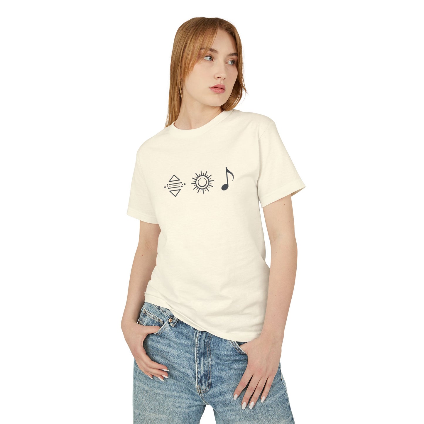 T-shirt en coton à logo Bonorial minimaliste — Soleil, rythme et équilibre