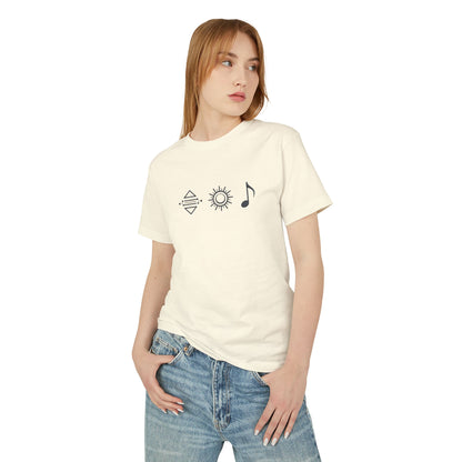 T-shirt en coton à logo Bonorial minimaliste — Soleil, rythme et équilibre