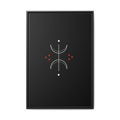 Minimalist Crescent Moon Wall Art — Matte Framed Canvas