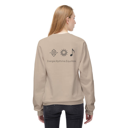 Sweat-shirt col rond Sunrise Balance — « Énergie Rythme Équilibre »