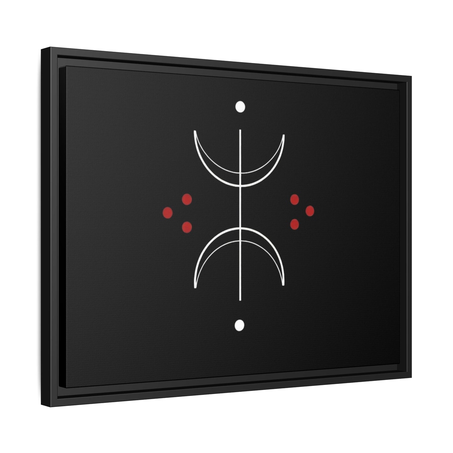 Minimalist Crescent Moon Wall Art — Matte Framed Canvas