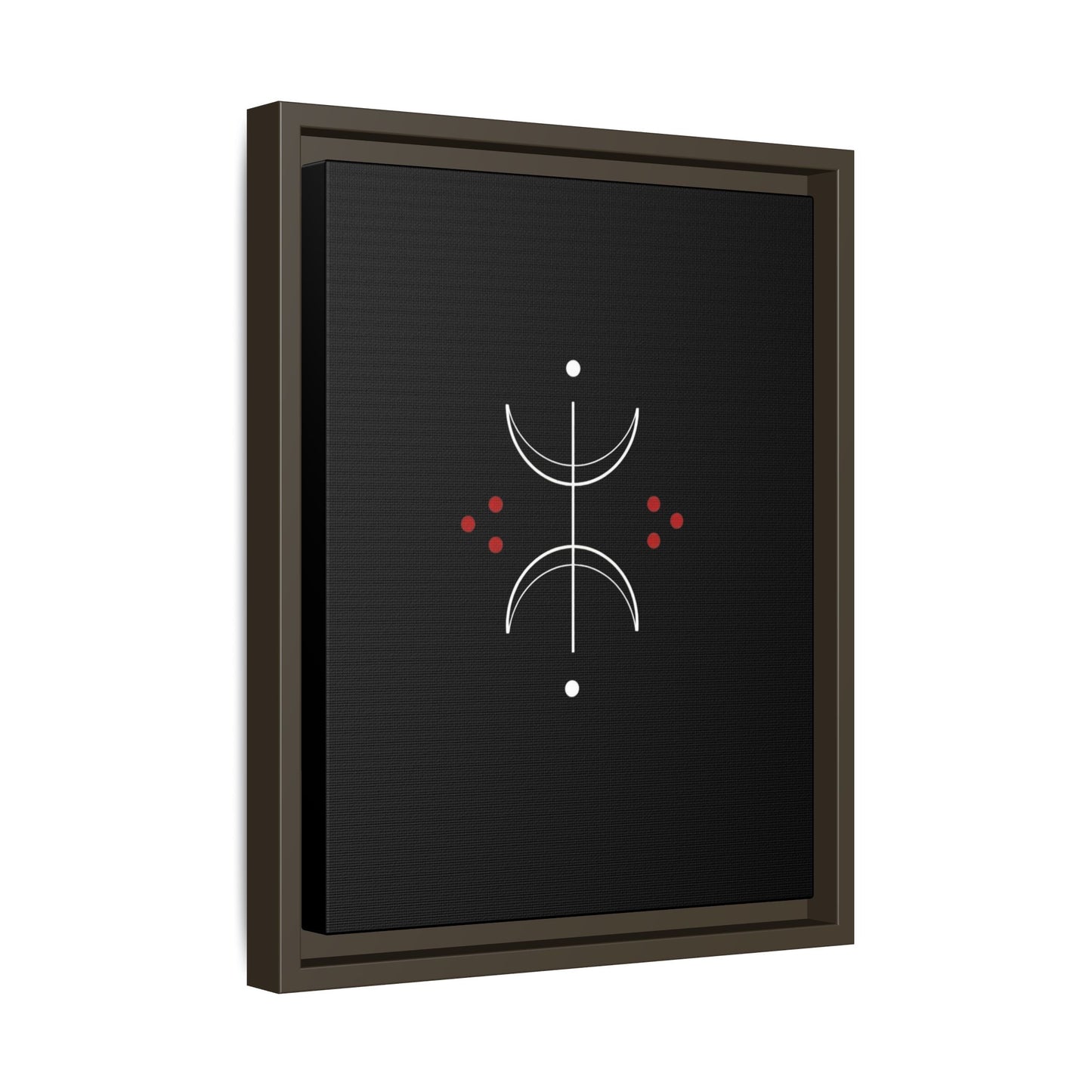 Minimalist Crescent Moon Wall Art — Matte Framed Canvas