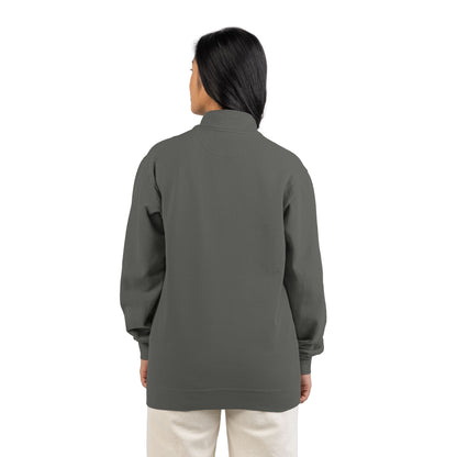 Minimal Geometric Logo Quarter-Zip Sweatshirt