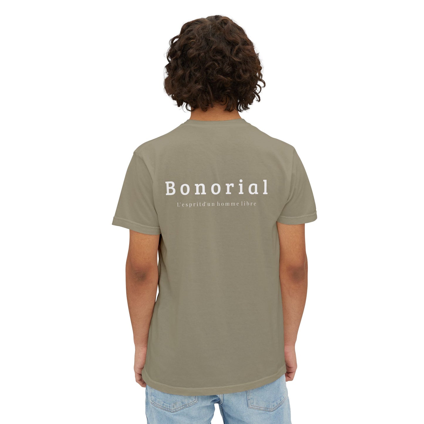 T-shirt à poche Bonorial — t-shirt teint en pièce à logo minimal