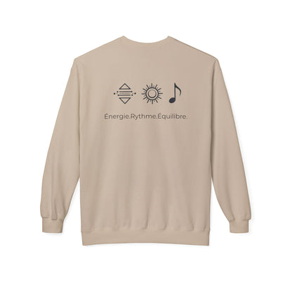 Sweat-shirt col rond Sunrise Balance — « Énergie Rythme Équilibre »