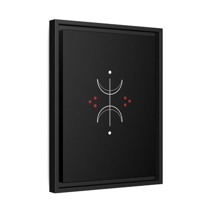 Minimalist Crescent Moon Wall Art — Matte Framed Canvas