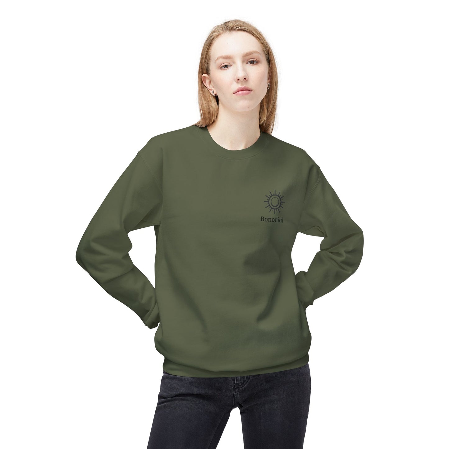Sweat-shirt col rond Sunrise Balance — « Énergie Rythme Équilibre »