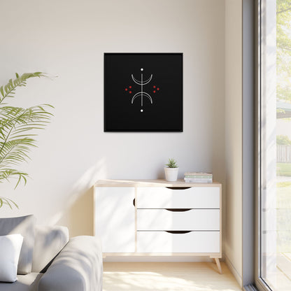Minimalist Crescent Moon Wall Art — Matte Framed Canvas