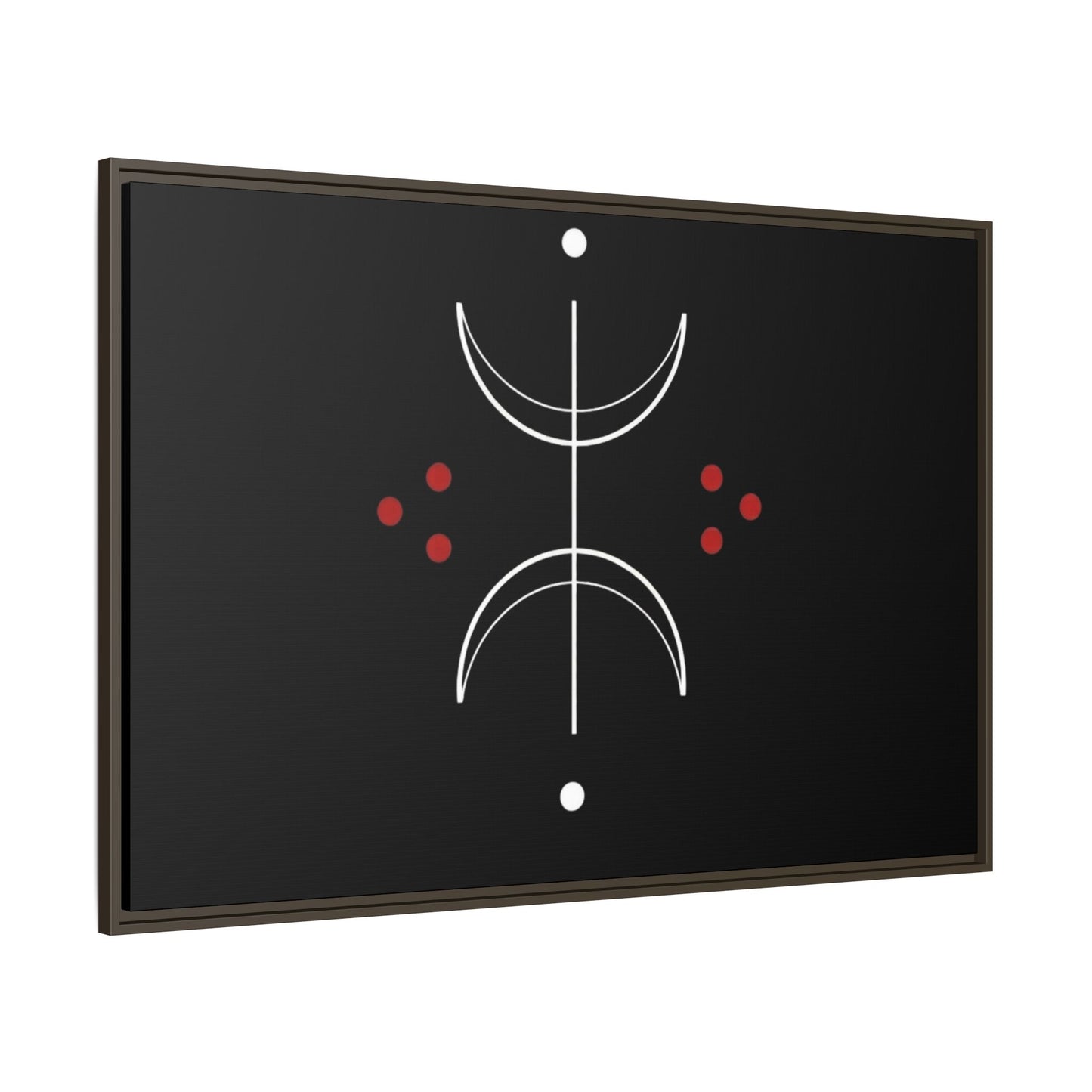 Minimalist Crescent Moon Wall Art — Matte Framed Canvas