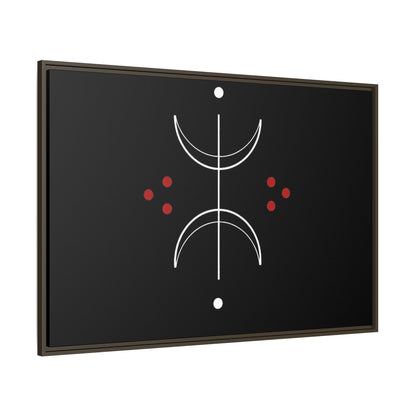 Minimalist Crescent Moon Wall Art — Matte Framed Canvas