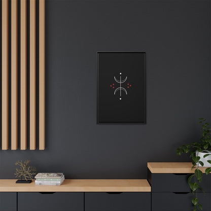 Minimalist Crescent Moon Wall Art — Matte Framed Canvas